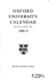 Oxford University calendar