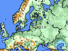 Large range map of Cesis